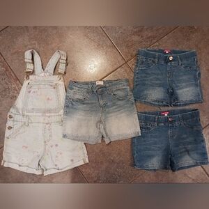 4 Sets of Girls Size 10-12 Denim Shorts